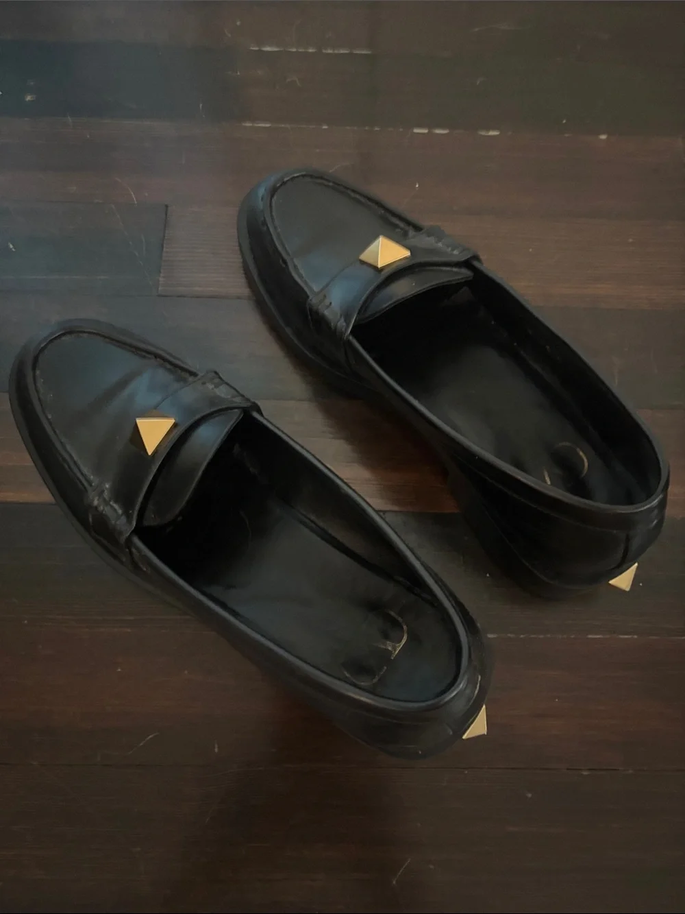 Valentino Garavani black classic rockstud loafers